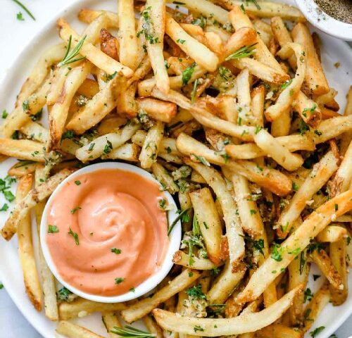 Garlic fries with Indian spices