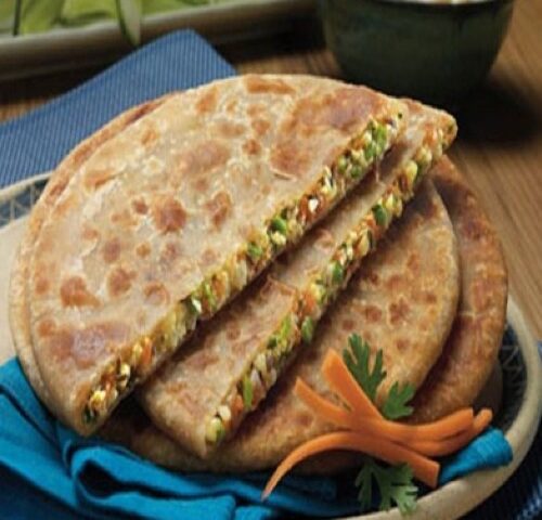 mixed paratha with butter