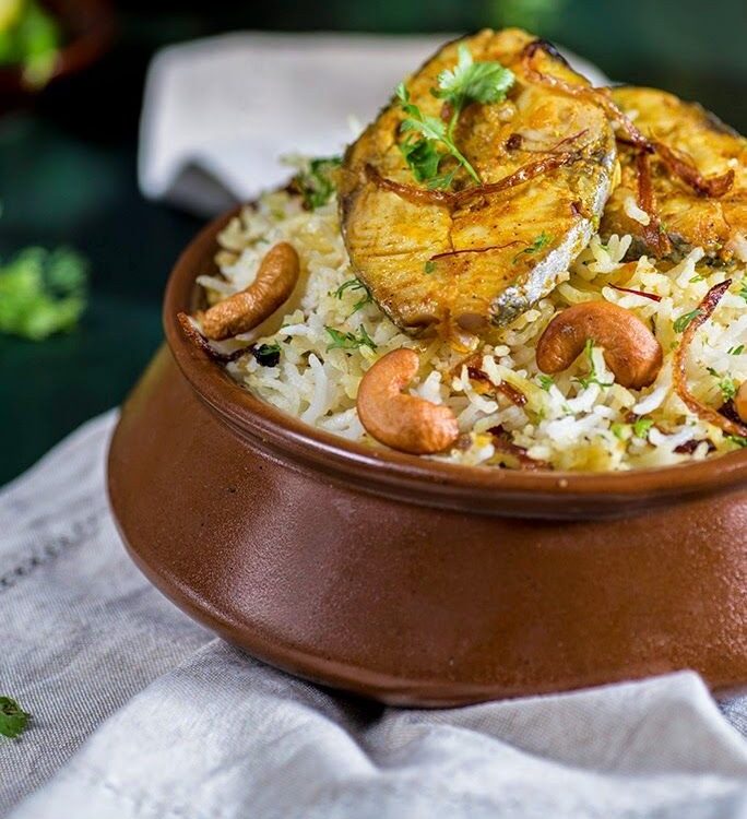 Fish biryani